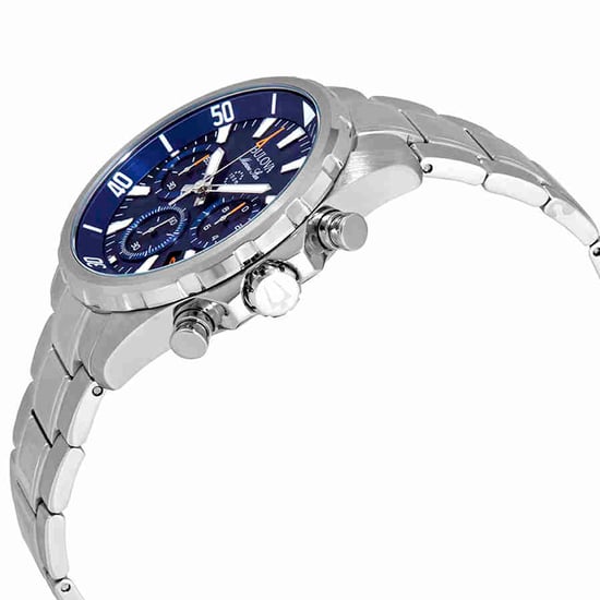 Bulova Marine Star Herren Silber Uhr 96B256 - Image 3