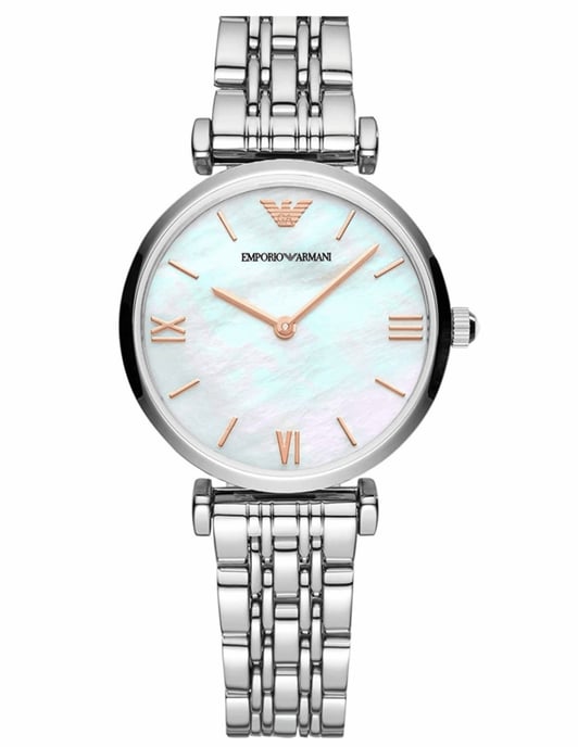 Emporio Armani Damenuhr Quartz Silber Gold Rose - Image 1
