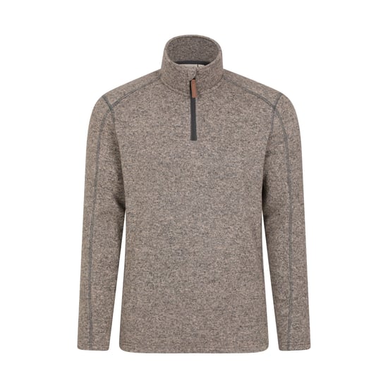 Mountain Warehouse Mens Idris II Half Zip Fleece Top (Beige)