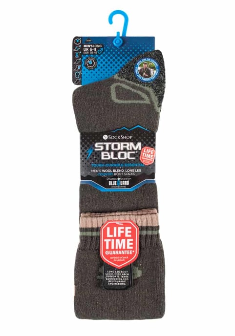 Extra lange kniehohe Socken aus Wollmischung für Gummistiefel - Image 2