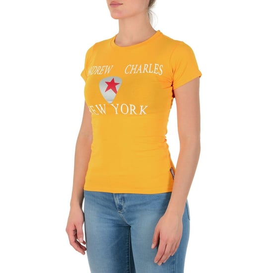 Andrew Charles By Andy Hilfiger Womens T-Shirt TS501 03 1002 Tarana Yellow