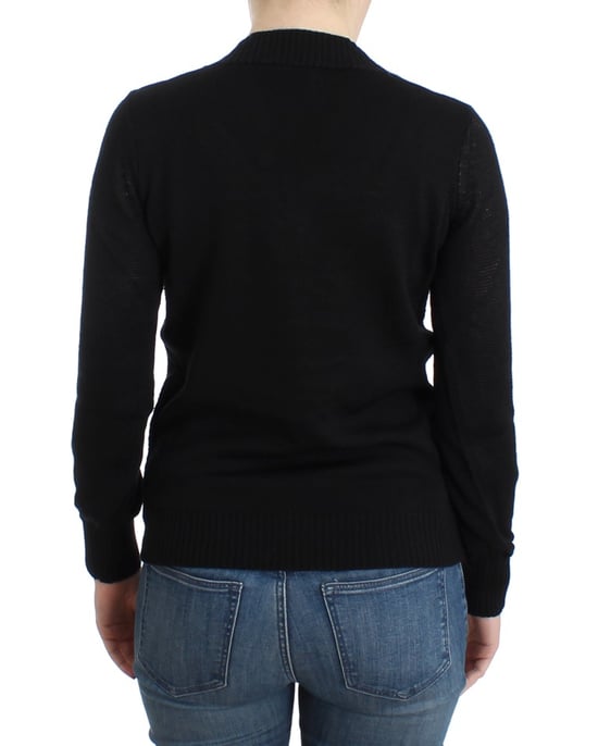 Costume National Women's Black V-neck wool sweater
