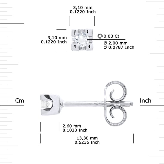 DIADEMA - Earrings with Diamonds - White Gold
