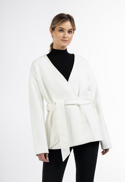 Dreimaster Übergangsjacke aus Wollgemisch Damen Wollweiß - Image 3
