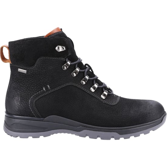 Hush Puppies Paul Leder Herren Schwarz Nubuk Stiefel - Image 4