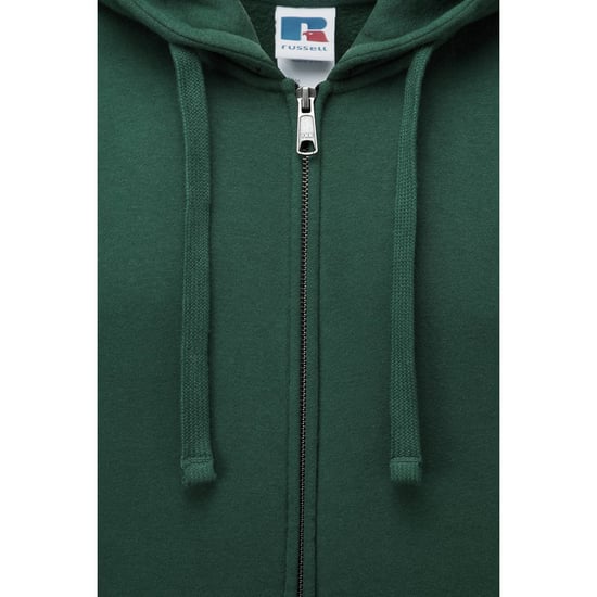 Russell Mens Authentic Full Zip Hooded Sweatshirt / Hoodie (Flasche grün) - Image 3