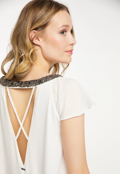 Dreimaster Sommerkleid Damen Wollweiß - Image 5