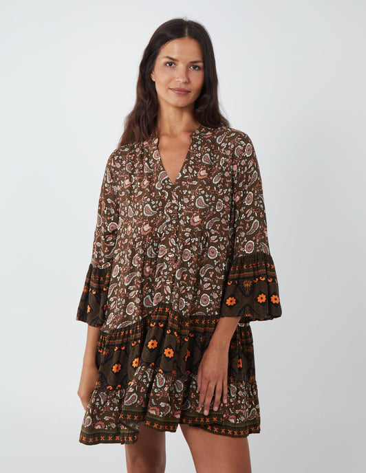 Paisley hilow hem smock tunique - Image 1