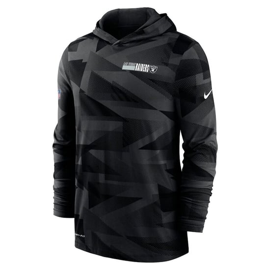 Nike Dri-Fit  NFL Las Vegas Raiders Black Pullover Mens Sideline Hoodie NKD8 00A