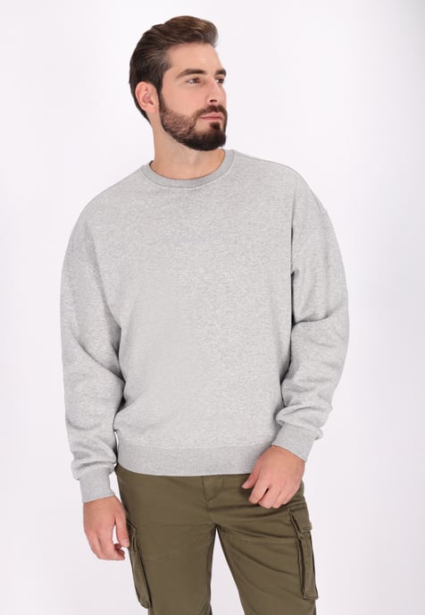 Dreimaster Sweatshirt Herren grau melange - Image 3