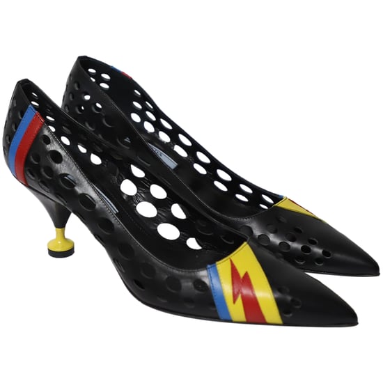 Prada Resort 2016 Perforierte Spitzenschuhe aus mehrfarbigem Leder - Image 3