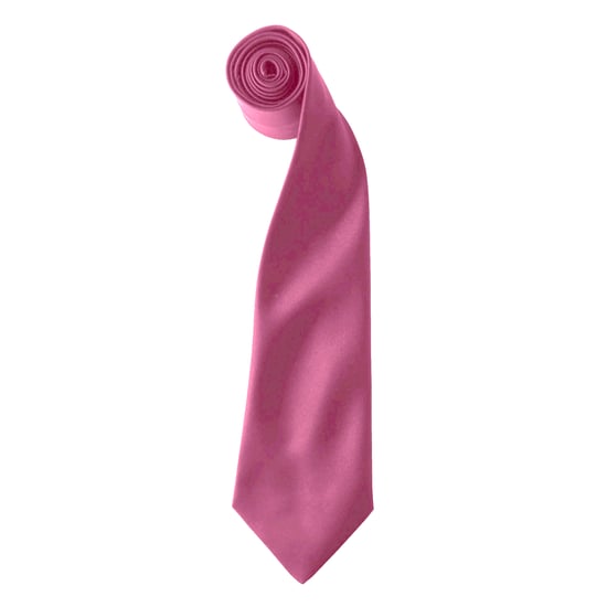 Premier Colours Herren Satin Clip Krawatte (2er Pack) (Fuchsia) - Image 1