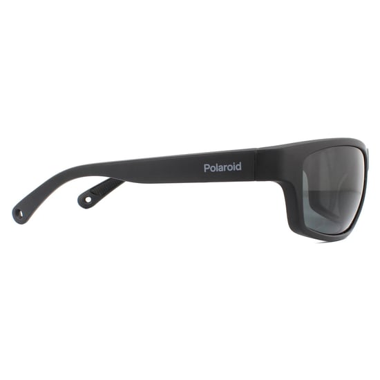 Polaroid Sport Wrap Mens Black Grey Polarized Sunglasses