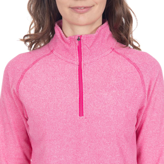 Trespass Damen Fleece-Top Meadows mit Reißverschluss bis zur Brust (Pink) - Image 6