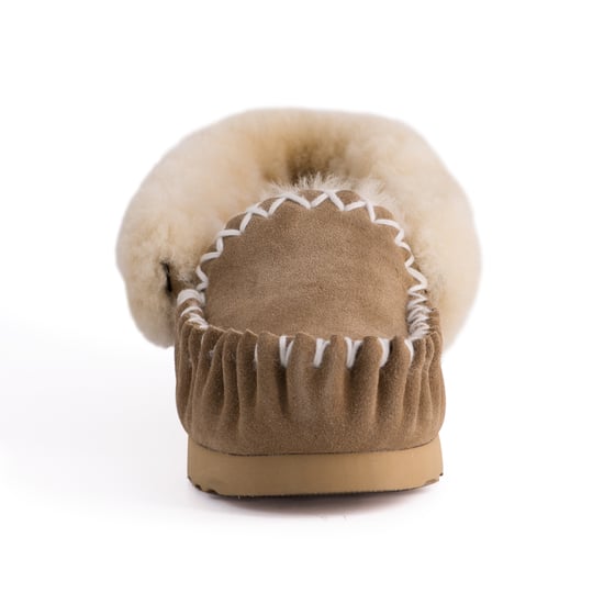 Aus Wooli Australia Hand Stitched Womens Sheepskin Moccasin