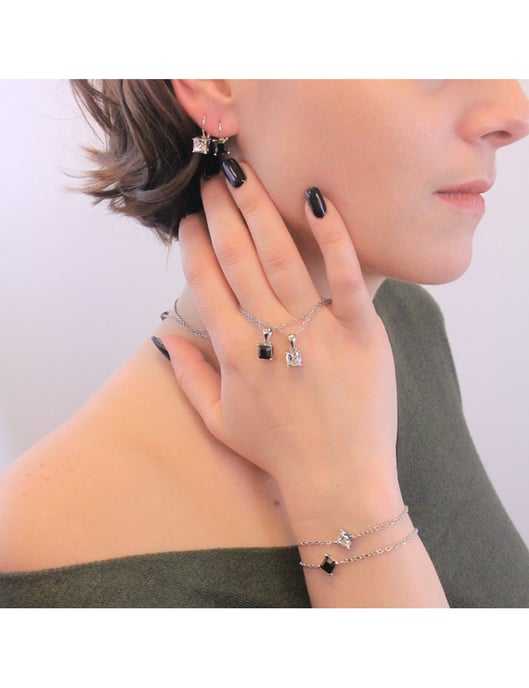 Calle-Armband - Silber und Schwarz - Image 6