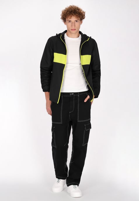 Mo Jacke Herren Schwarz Limette - Image 2