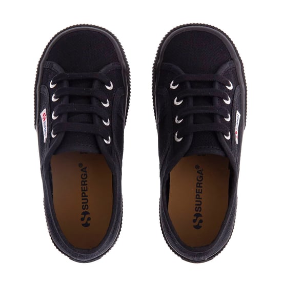 Superga Childrens/Kids 2750 Jcot Leder Turnschuhe (Full Black) - Image 4