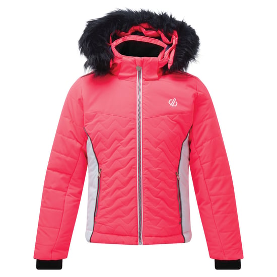 Dare 2B Childrens/Kids Snowdrop Ski Jacket (Neon Pink/White)