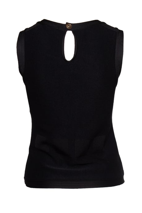 schwarzes gewebtes Top mit strukturiertem Druck - Image 2