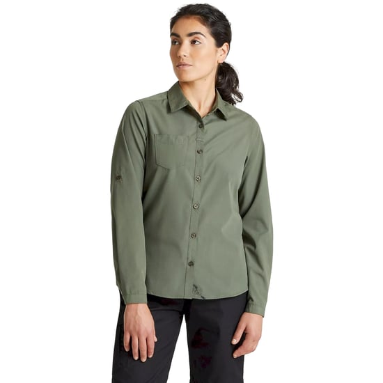 Craghoppers Womens/Ladies Expert Kiwi Long-Sleeved Shirt (Dark Cedar Green)