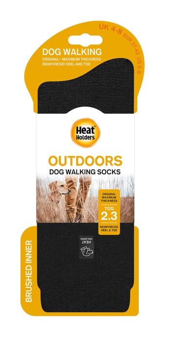 Hundespaziergang Socken | Wärmehalter | Neuheit Fun Pattern Outdoor Hundesocken für Männer & Frauen - BLACK - Image 2