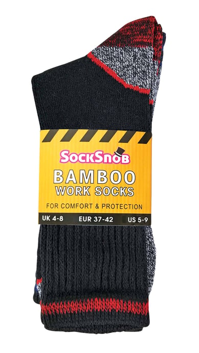 Atmungsaktive Hochleistungs-Bambus-Arbeitssocken für Stahlkappenstiefel für Herren - Image 2