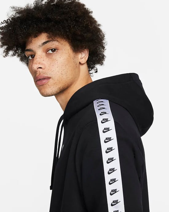 Nike Sportswear Sport Essential Men's Fleece Hooded Tracksuit Black/White