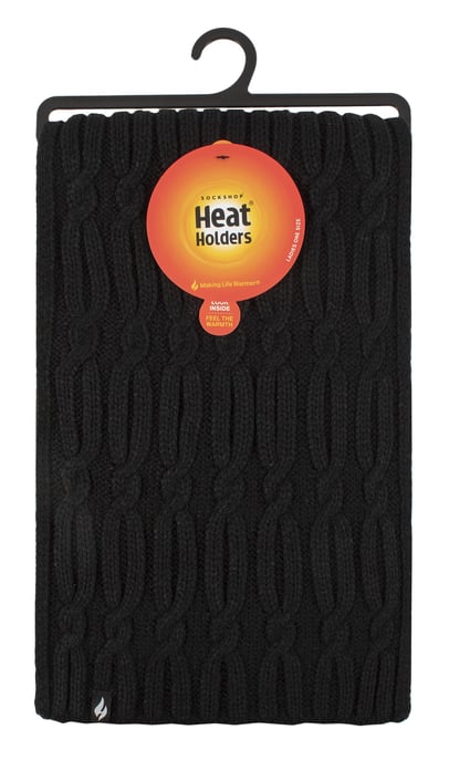 Luxus-Fleece-Winterschal für Damen | Wärmehalter | Thermo-Modeschal für Damen, Schwarz - Image 2