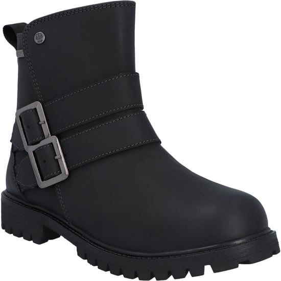Hunter Ness Leder Damen Schwarz Stiefel - Image 1