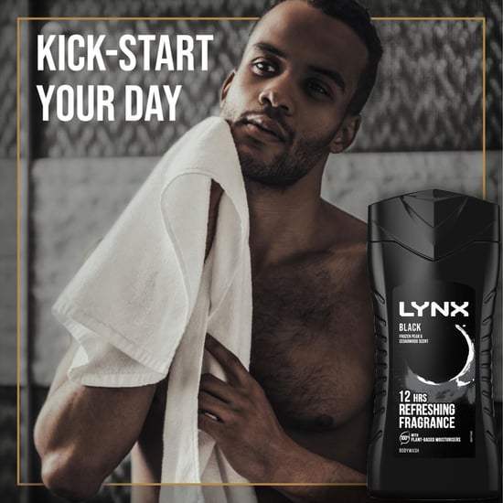 Lynx Black 12-H Refreshing Fragrance Shower Gel Body Wash for Men 3x225ml