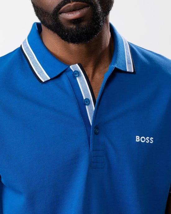 BOSS Green Paddy Contrast Mens Polo NOS - Image 2