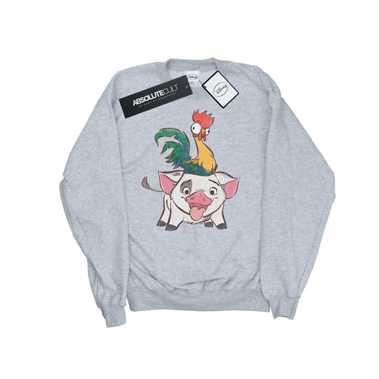 Disney Mens Moana Hei Hei And Pua Sweatshirt (Sports Grey)