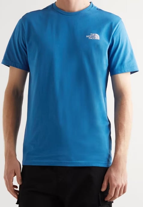The North Face Mens SS einfache Kuppel T Shirt Bomber blau - Image 1