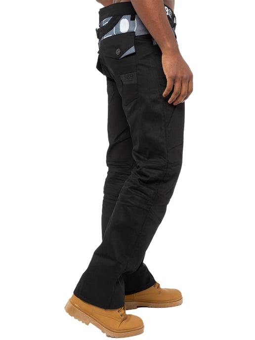 Enzo | Herren Schwarz Beschichtete Denim Jeans - Image 4