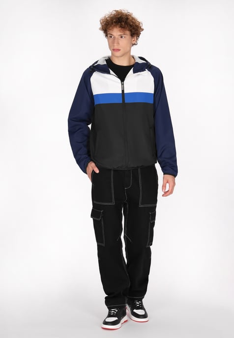 Mo Anorak Herren Marine-Farbblock - Image 2