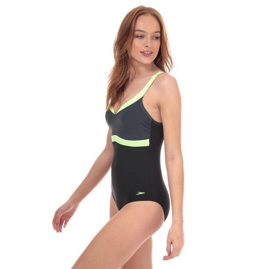 Women's Speedo Sculpture Aquajewel Swimsuit in Black Grey