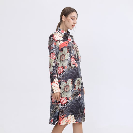 Hemdkleid mit floralem Makrodruck - Image 2
