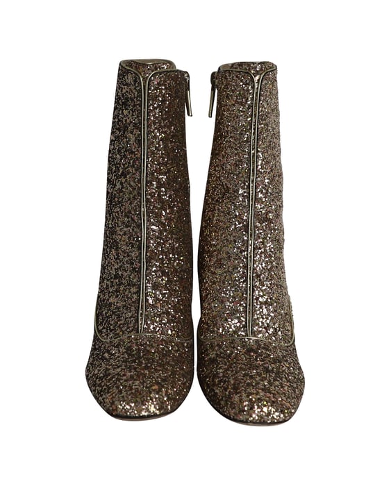Dior D-Circus Glitzer-Ankle Boots aus goldenen Leder - Image 2