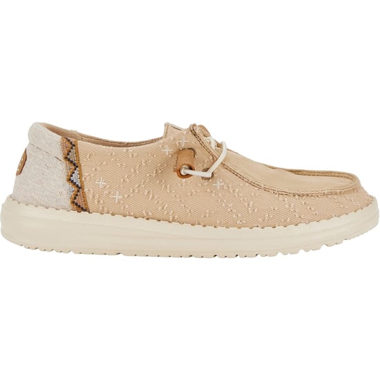 HEYDUDE Wendy Crafted Boho Baumwolle Damen Tan Loafers - Image 6