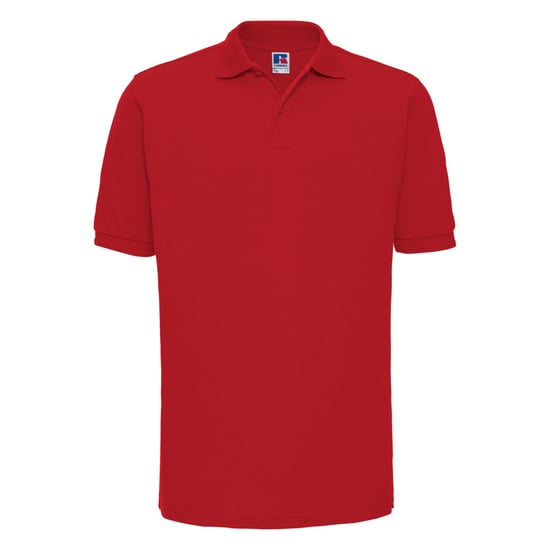 Russell Herren Ripp Polo-Shirt, Kurzarm (Rot) - Image 1