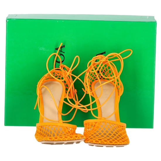 Bottega Veneta Stretch Schnürsandalen aus orangefarbenem Leder - Image 2
