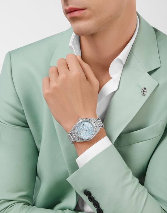 Philipp Plein Date Superlative Gent Herrenuhr Silber PWPNA0524 - Image 3