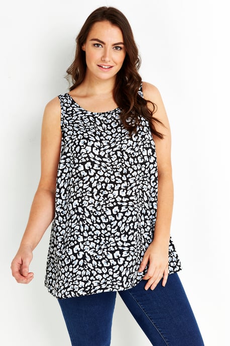 EVANS Women's Relaxed Animal Vest - blue