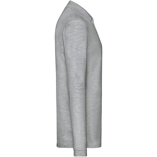Fruit of the Loom Herren Premium Pique Langarm-Poloshirt (Athletic Heather) - Image 3