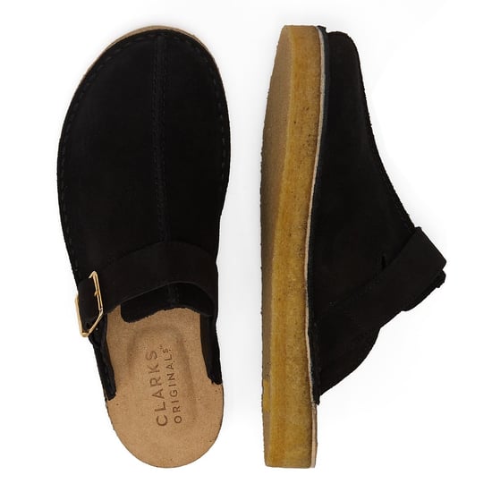Clarks Trek Mule Wildleder Herren Schwarz Sandalen - Image 6