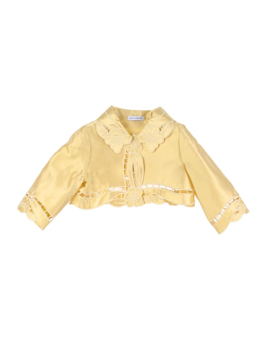 SUITS AND JACKETS Dolce & Gabbana Light yellow Girl Silk