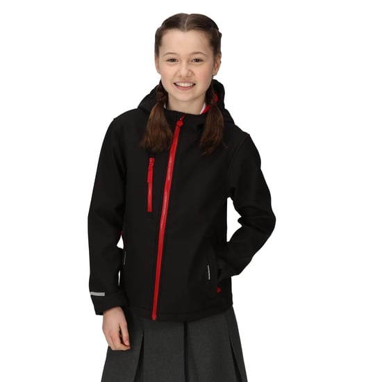 Regatta Childrens/Kids Ablaze 3 Layer Soft Shell Jacket (Black/Classic Red)