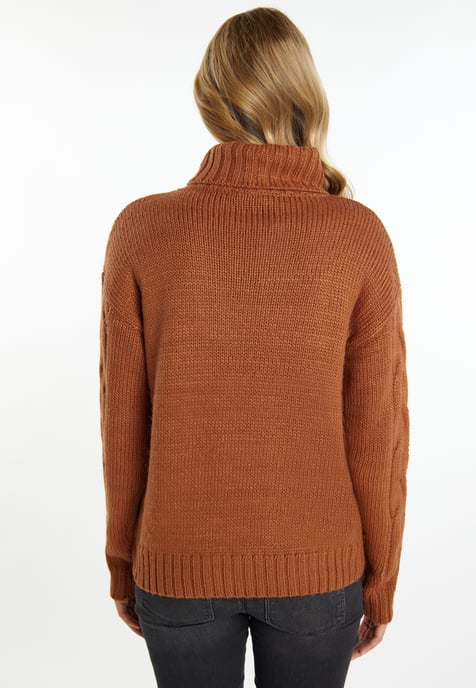 Mymo Strickpullover Damen hellbraun - Image 4