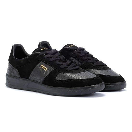 Boss Brandon Wildleder Herren Schwarze Sneaker - Image 1